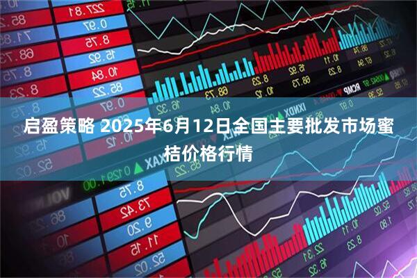 启盈策略 2025年6月12日全国主要批发市场蜜桔价格行情