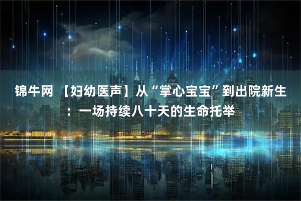 锦牛网 【妇幼医声】从“掌心宝宝”到出院新生：一场持续八十天的生命托举